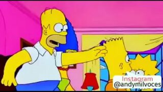 Marge y homero sorprendidos